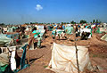 plastic homes at Jalozai in March 2001